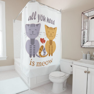 Cortina Para Box All you need is meow Valentine cats