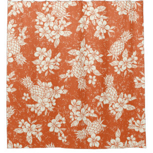 Cortina Para Box Aloha Spirit: Hibiscus-Pineapple Harmony.