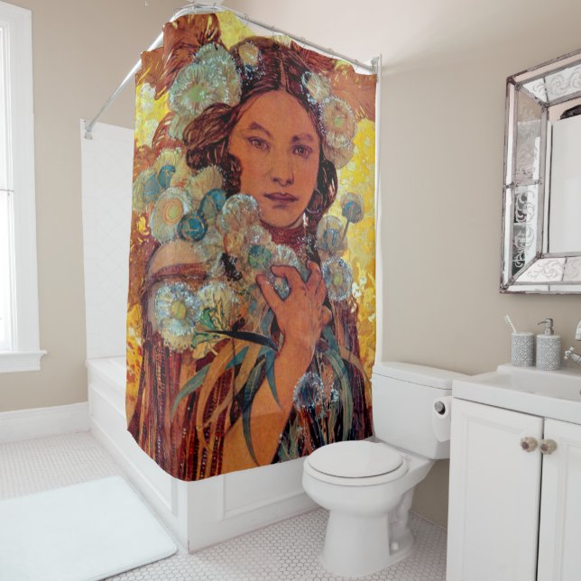 Cortina Para Box Alphonse Mucha - Native American Woman (In Situ)