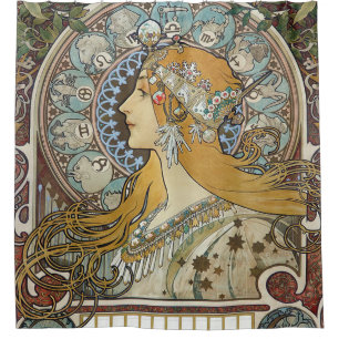 Cortina Para Box Alphonse Mucha Zodiac Restaurado