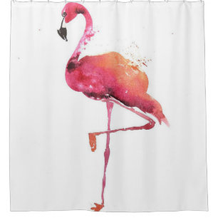 Cortina Para Box Amantes do Flamingo de Watercolor Amantes Funny F