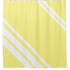 Cortina Para Box Amarelo claro: Linhas modernas em branco