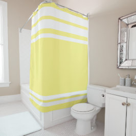 Cortina Para Box Amarelo claro: Linhas modernas em branco