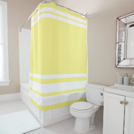 Cortina Para Box Amarelo claro: Linhas modernas em branco