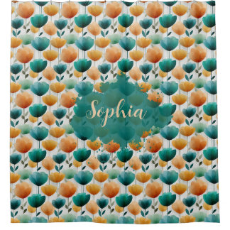 Cortina Para Box Amarelo Floral Primavera Vintage e Verde