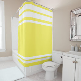 Cortina Para Box Amarelo : Linhas Modernas em Branco
