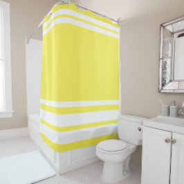 Cortina Para Box Amarelo : Linhas Modernas em Branco