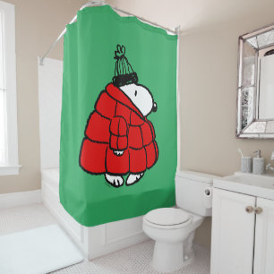 Cortina Para Box Amendoins   Jaqueta Snoopy Red Puffer