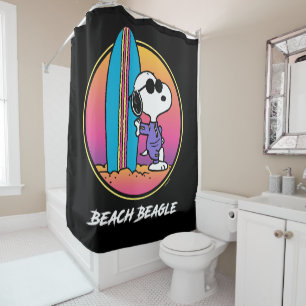 Cortina Para Box Amendoins Snoopy Beach Beagle