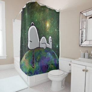 Cortina Para Box Amendoins   Snoopy Spacout