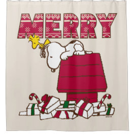 Cortina Para Box Amendoins | Snoopy & Woodstock Feliz Ugly Sweater