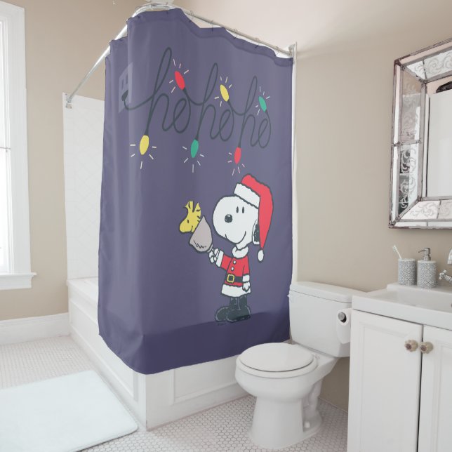 Cortina Para Box Amendoins | Snoopy & Woodstock Ho Ho Ho (In Situ)