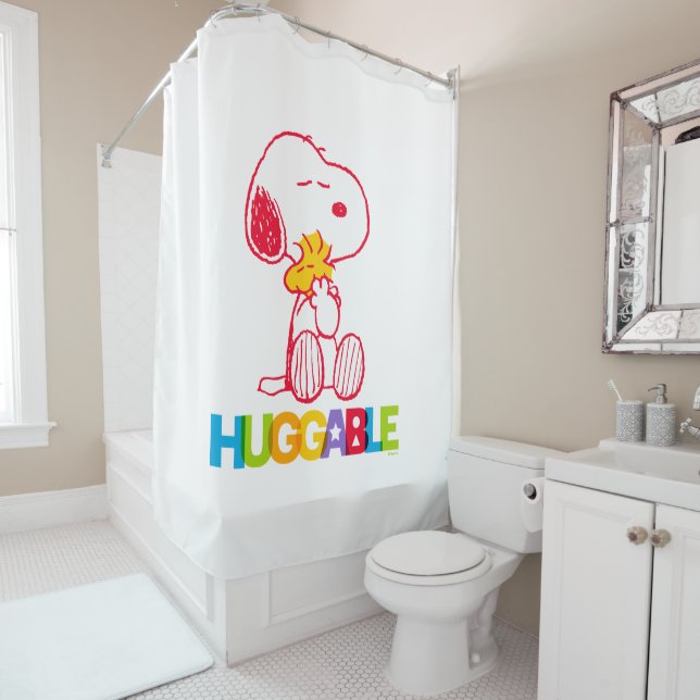 Cortina Para Box Amendoins | Snoopy & Woodstock Huggable (In Situ)
