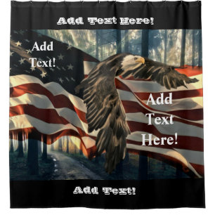 Cortina Para Box American Flag Bald Eagle