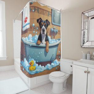 Cortina Para Box American Staffordshire Terrier Sonolento Fofo Engr