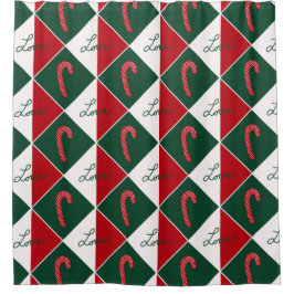 Cortina Para Box Amor e Bengalas de Natal
