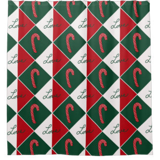 Cortina Para Box Amor e Bengalas de Natal
