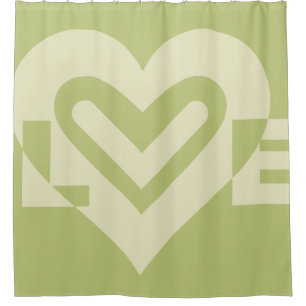 Cortina Para Box Amor em Sage Green