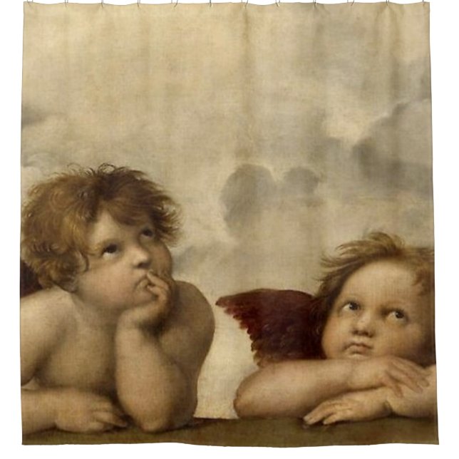 Cortina Para Box Angels Cherubs Raphael Santi Sistine Madonna Sweet (Frente)
