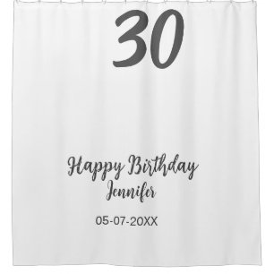 Cortina Para Box aniversário de 30 anos adicionar nome data ano ano