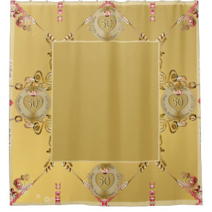 Cortina Para Box Aniversário de Casamento Ochre da Ouro 50/10