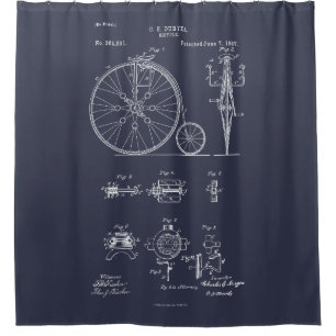 Cortina Para Box Antiguamente Bicicleta 1887 Desenho Da Patente Pen