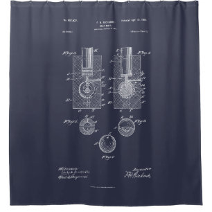 Cortina Para Box Antique Golf Ball 1902, Desenho de Patentes