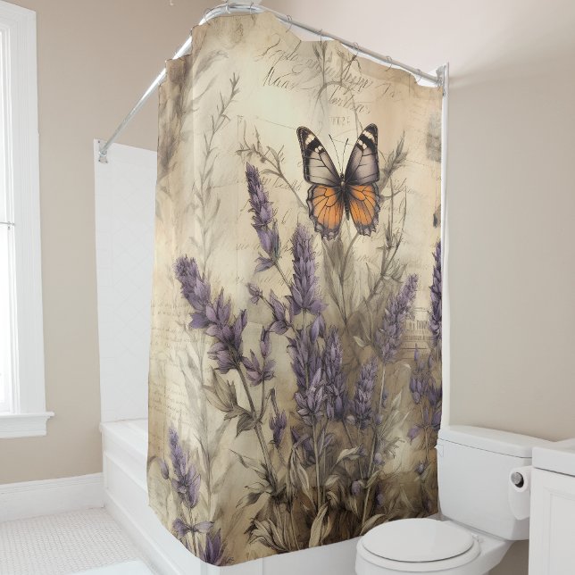 Cortina Para Box Antique Lavender Butterfly Art (Criador carregado)