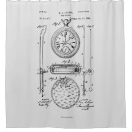 Cortina Para Box Antique Stopwatch, desenho de patente 1889