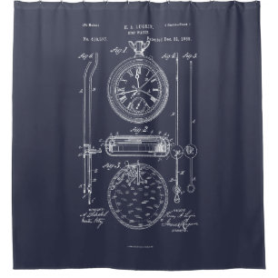 Cortina Para Box Antique Stopwatch, desenho de patente 1889
