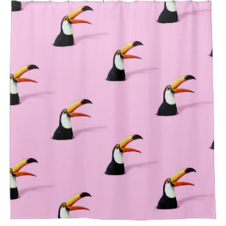 Cortina Para Box Anúncio tucano: Paraíso Rosa Tropical