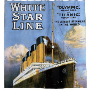 Cortina Para Box Anúncio Vintage Titanic White Star Line