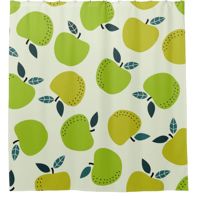 Cortina Para Box Apple seamless pattern. Fruit theme illustration.a (Frente)