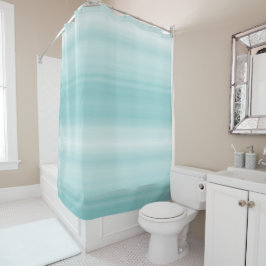Cortina Para Box Aqua Mint White Beach Vibes Stripes