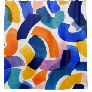 Cortina Para Box Aquarela Abstrata Vibrante   Arte Moderna