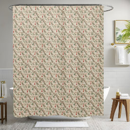 Cortina Para Box Aquarela Eucalyptus Berry Natal Botânico