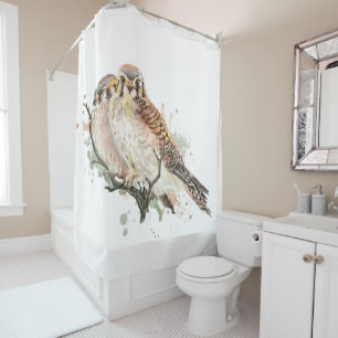 Cortina Para Box Aquarela Kestrel Falcon Bird Willife Art