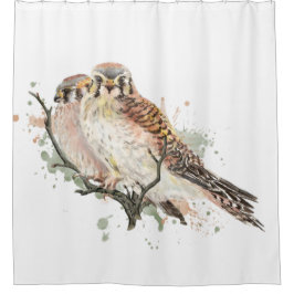 Cortina Para Box Aquarela Kestrel Falcon Bird Willife Art