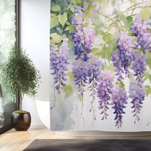 Cortina Para Box Aquarela Murmúrios de Wisteria