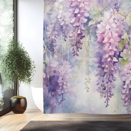 Cortina Para Box Aquarela Murmúrios de Wisteria
