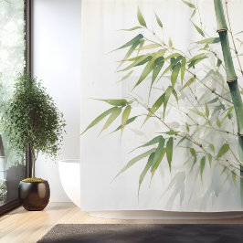 Cortina Para Box Aquarela Zen Harmonia Bambu