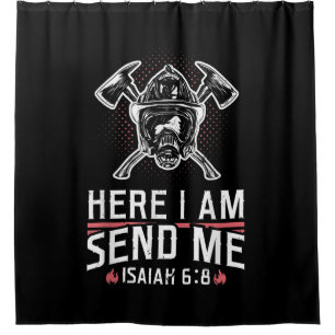 Cortina Para Box Aqui Estou Enviando-Me Isaiah 68 Bombeiro