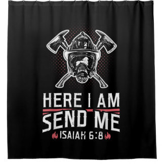 Cortina Para Box Aqui Estou Enviando-Me Isaiah 68 Bombeiro