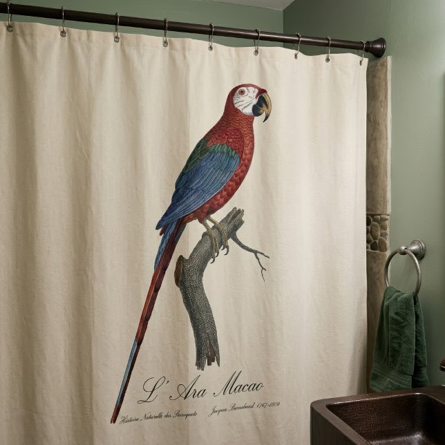 Cortina Para Box Arara-vermelha, Ara chloropterus (Red-and-green Macaw, Ara chloropterus. Shower Curtain)
