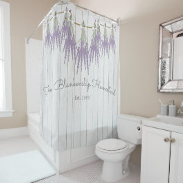 Cortina Para Box Arco Branco do Pacote de Lavanda da Farmhouse Fran