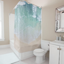 Cortina Para Box Areia Verde e White Lace Beach e costa