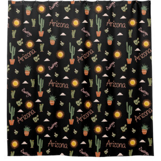 Cortina Para Box Arizona Desert Dreaming Cactus Sun Shower Curtain