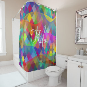 Cortina Para Box Arlequim Arco-Íris Personalizado com fumaça colori