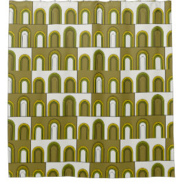 Cortina Para Box Art Deco, retrô da década de 1920, Verdes Vintage