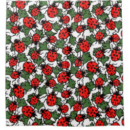 Cortina Para Box Art Nouveau Ladybug Insetos Padrão